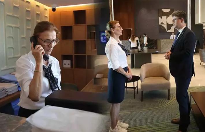  67 yaşındaki Fevziye Oğuz beş yıldızlı otelde stajyer olarak işe başladı