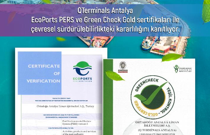 QTerminals Antalya’ya iki sertifika