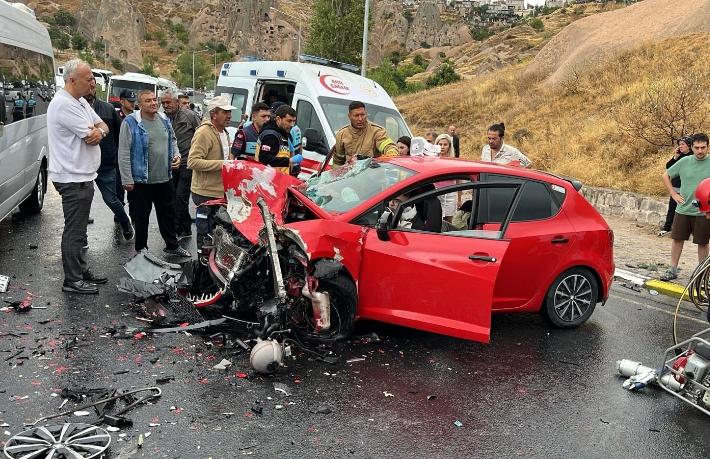 Nevşehir’de turist minibüsü kazası... 6 yaralı