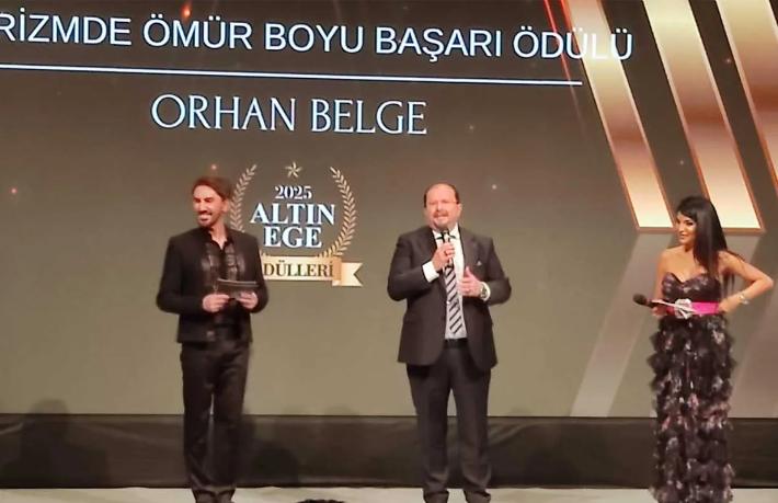 ÇEŞTOB Başkanı Orhan Belge’ye 'Turizmde Ömür Boyu Başarı' ödülü