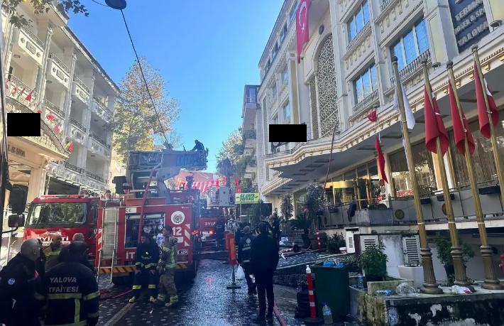 Yalova'da korkutan otel yangını