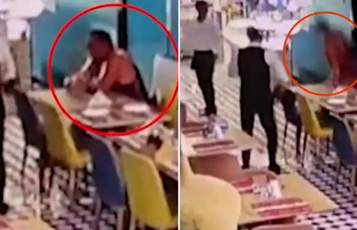 Türk restoranında akıl almaz ölüm...  Cam kapıya kafasını çarptı