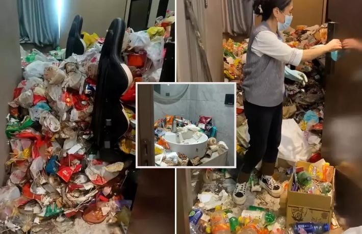 Otelde şok edici manzara... Oyun bağımlısı misafir çöp dağı bıraktı