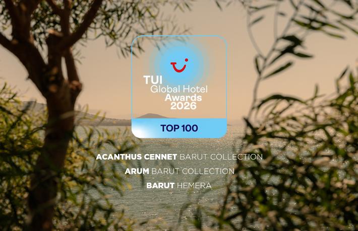 Barut Hotels, TUI Global Hotel Awards'ta Top 100 Hotel listesine girdi