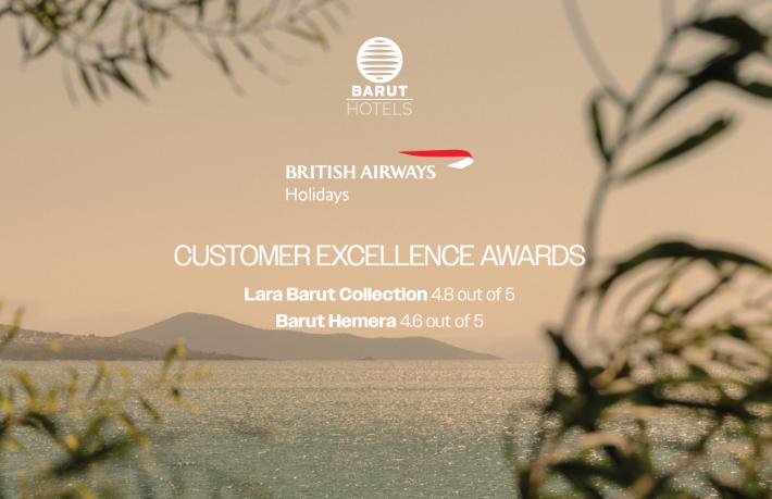Barut Hotels’e British Airways Holidays’ten Çifte Ödül