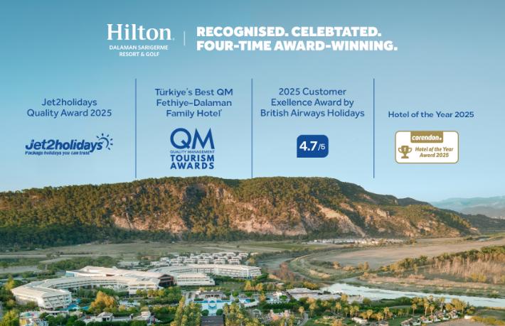 Hilton Dalaman Sarıgerme Resort & Golf’e uluslararası ödül yağdı
