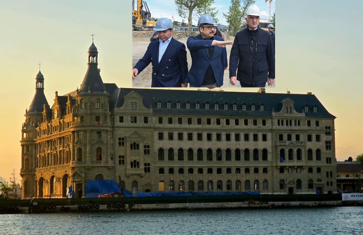 Haydarpaşa’da iskeleler kalktı, tarihi cephe gün yüzüne çıktı