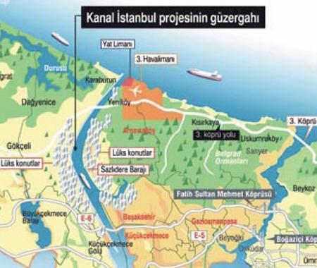 Kanal İstanbul'daki turizm alanları belirlendi