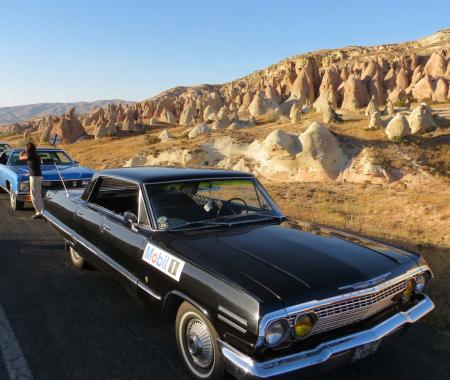 Kapadokya klasik otomobilleri ağırladı