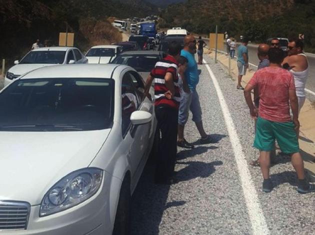 Bodrum'a girişler 3 saat durdu