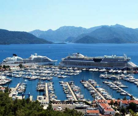 Marmaris'e martta 7 turist gemisi gelecek