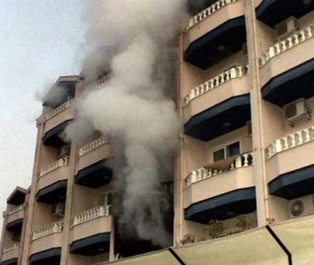 Marmaris'te otel kundaklandı