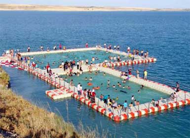 Adıyaman’da 'Fırat Beach' keyfi...