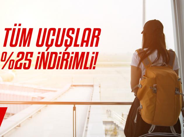 Pegasus’tan şubattan hazirana tüm uçuşlarda %25 indirim