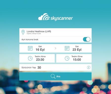 Skyscanner’dan 'Araba Kiralama' Mobil Uygulaması!