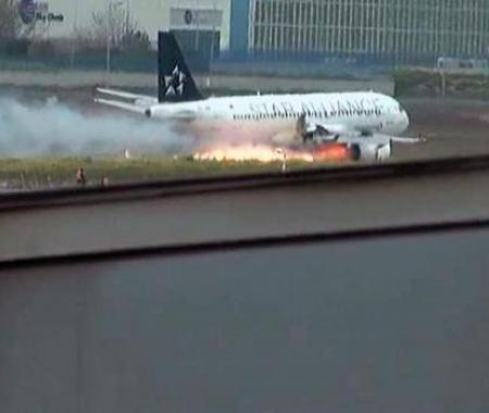 THY uçağının motoru yandı