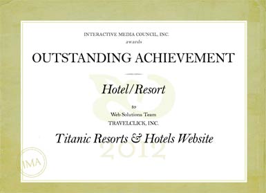 Titanic Hotels'e 'İnteraktif Medya Ödülü...'