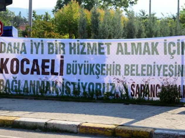 Turistik ilçede 'Kocaeli’ne bağlanmak istiyoruz’ eylemi