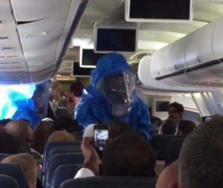 Uçakta Ebola şakası panik yarattı