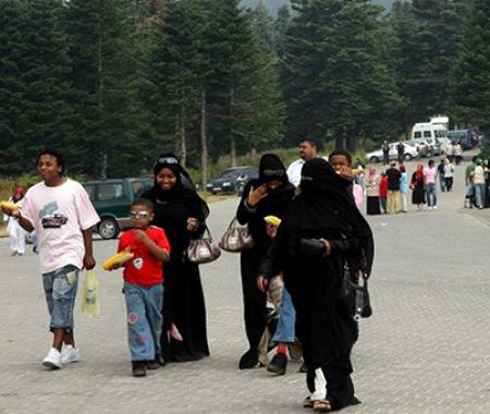 Uludağ'a günde 3 bin Arap turist çıkıyor